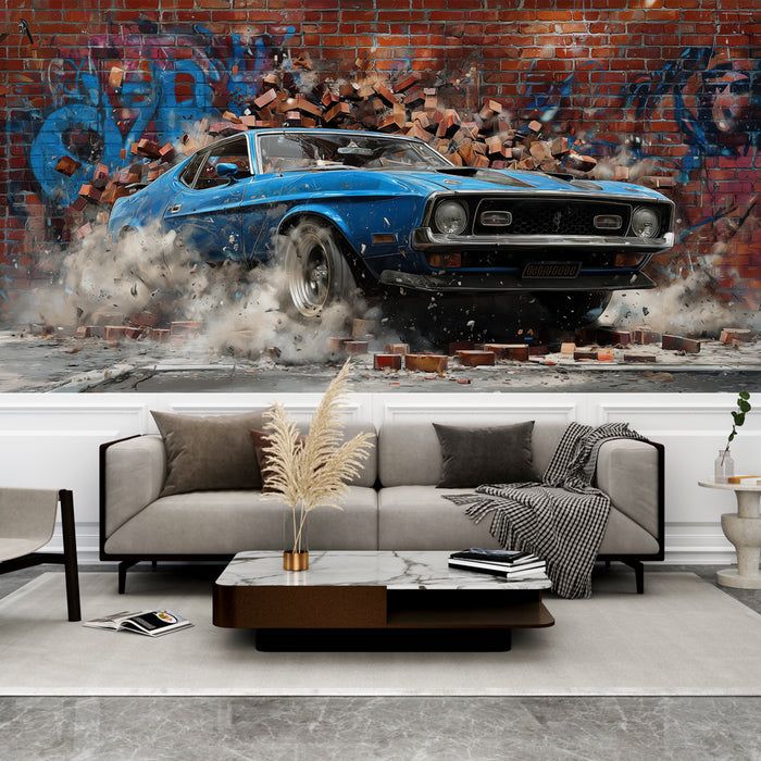 Papier peint voiture vintage | Dynamisme et Aventure