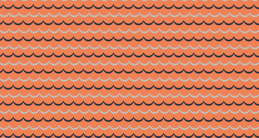 Papier peint vagues Motif géométrique orange