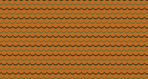 Papier peint ondulations Motif rétro orange