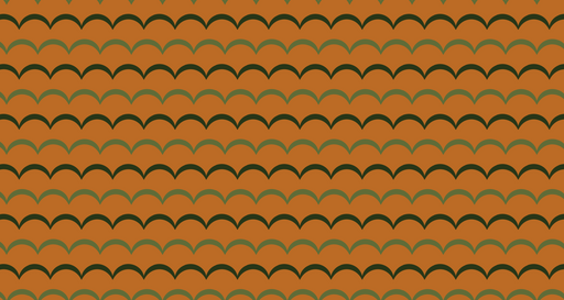 Papier peint graphique Vagues oranges et vertes