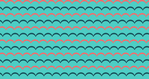 Papier peint écailles Motif moderne turquoise et corail