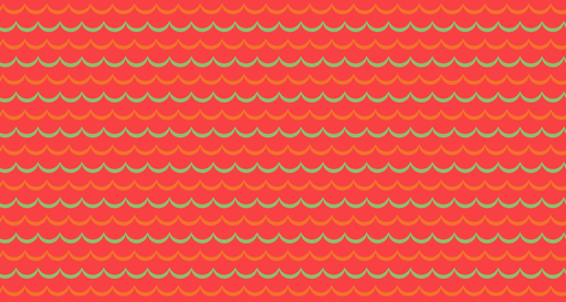 Papier peint ondulations Motifs rouges et verts