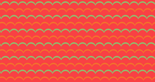 Papier peint rétro Motif ondulé rouge et vert