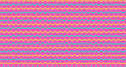 Papier peint ondulé Vagues roses et turquoise