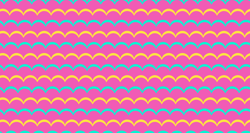 Papier peint ondulations pastel Pattern rose, jaune et bleu