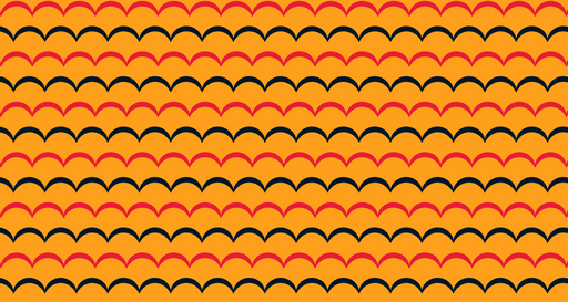 Papier peint écailles Motif orange, rouge et noir