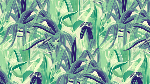 Papier peint feuillage Vert et Émeraude