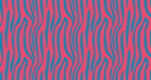 Papier peint zébré Design rose et bleu vibrant