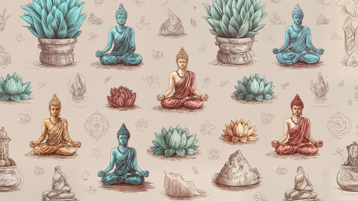 Papier peint Bouddha Motif Orient et Sérénité