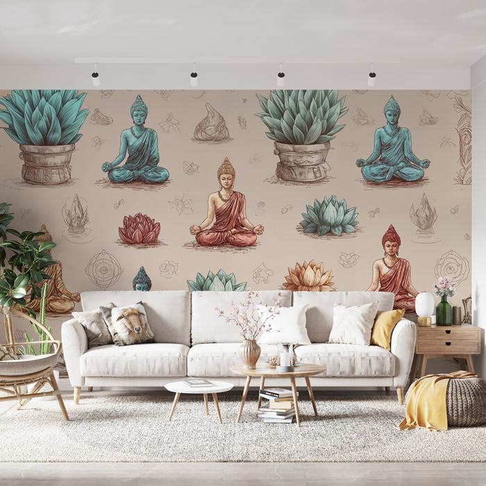 Papier peint Bouddha | Motif Orient et Sérénité