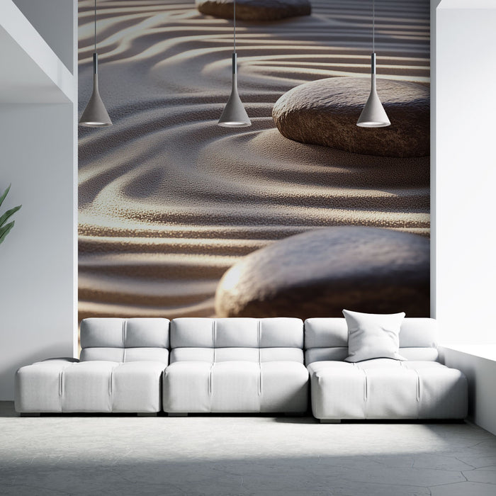 Papier peint zen | Jardins japonais en sable