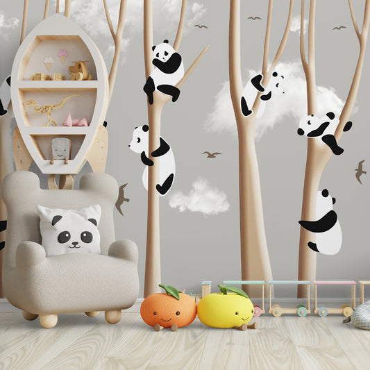 Papier peint chambre enfant | Panda et Forêt