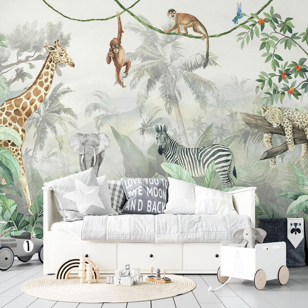 Papier Peint Jungle et Tropical <br/> Feuillage Lierre Enfant main image 1
